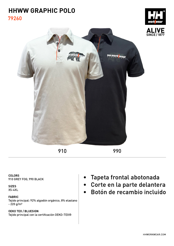 Polo con Logo Talla L 910 Ficha Técnica 1