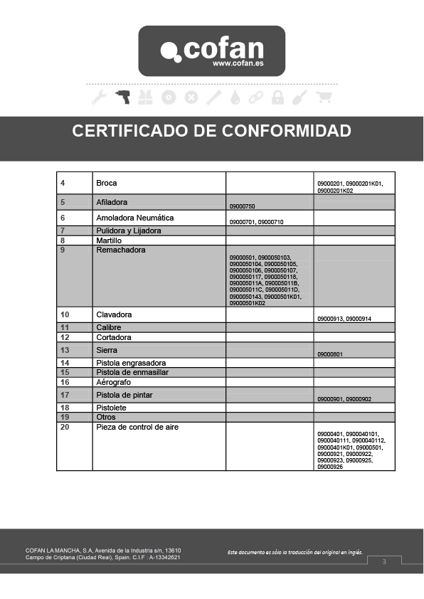 Bomba de engrase neumática 400 Certificado 3