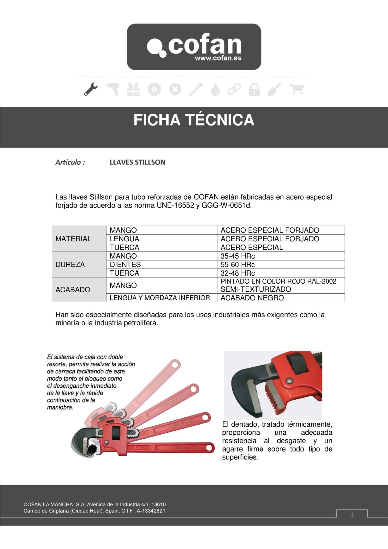 Llave Stillson para Tubo