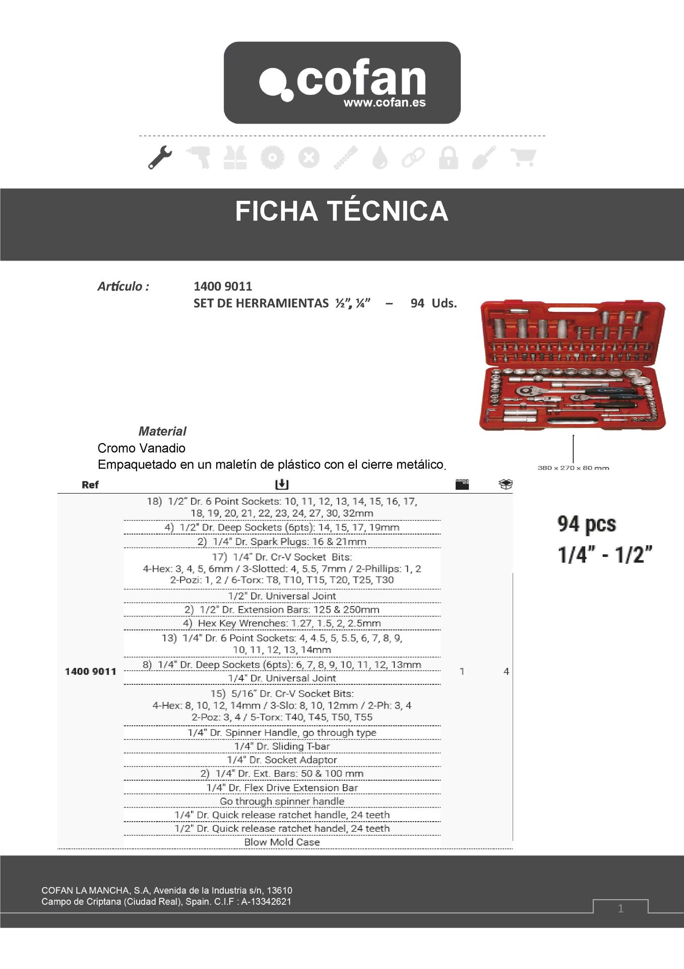 Maletín de Herramientas Profesional