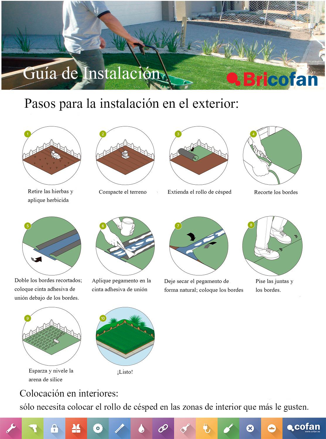 Guía de Instalación de Rollo Cesped Artificial 7 mm