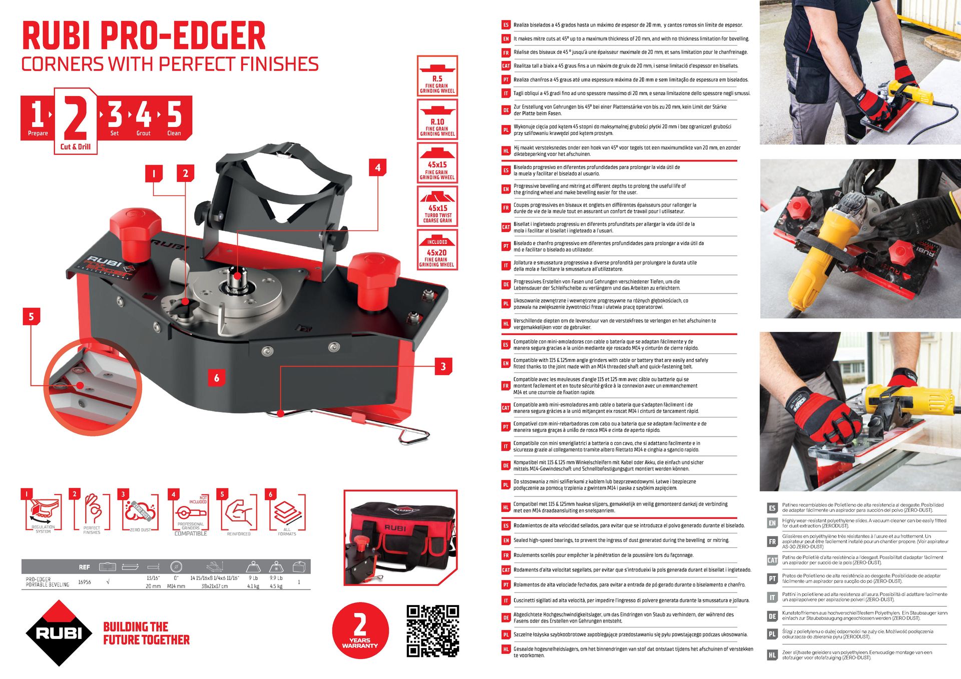 Biseladora Portatil Pro-Edger Ref. 16956 Ficha Técnica 2