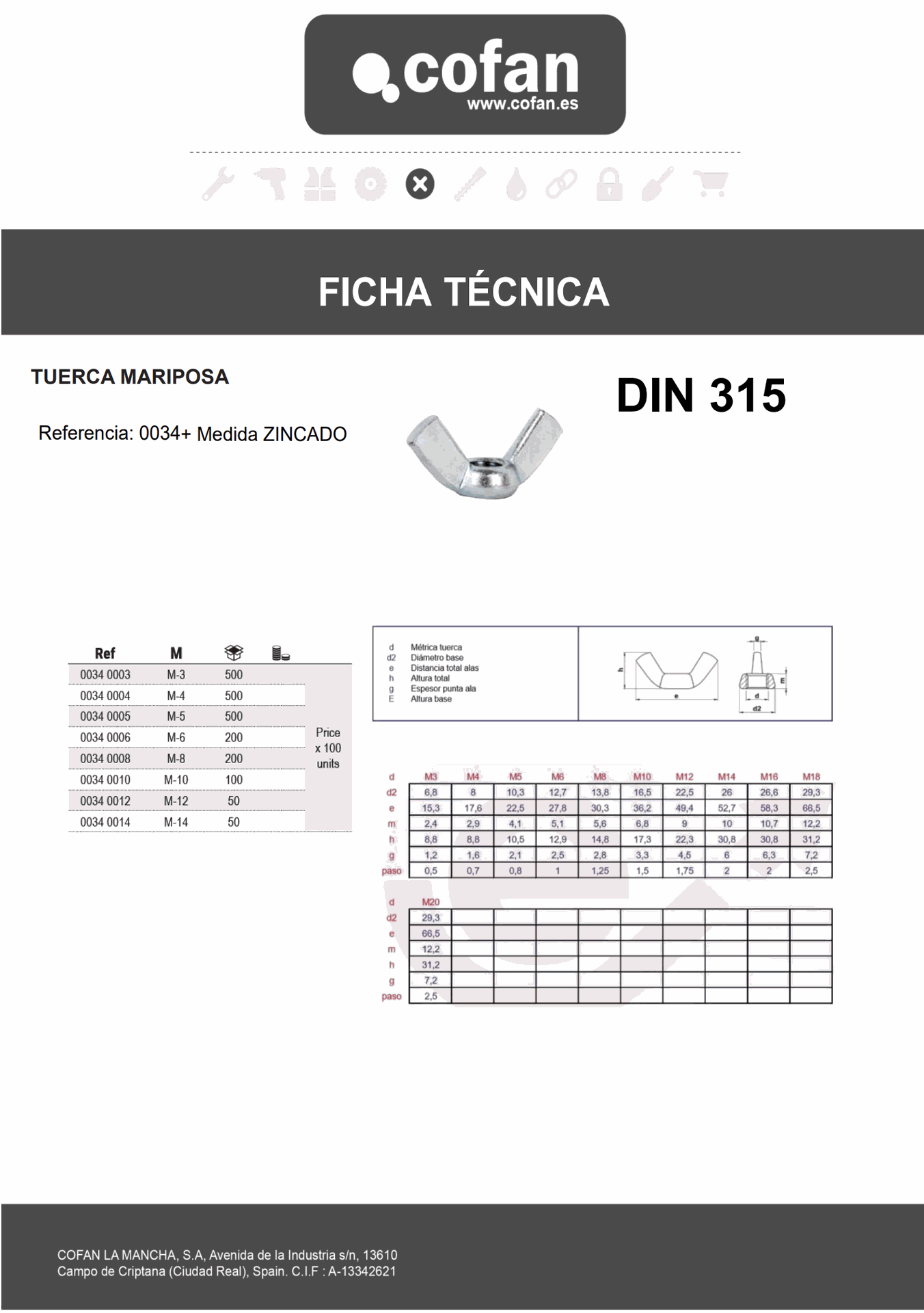 Ficha Técnica de Aceitera Metálica Profesional
