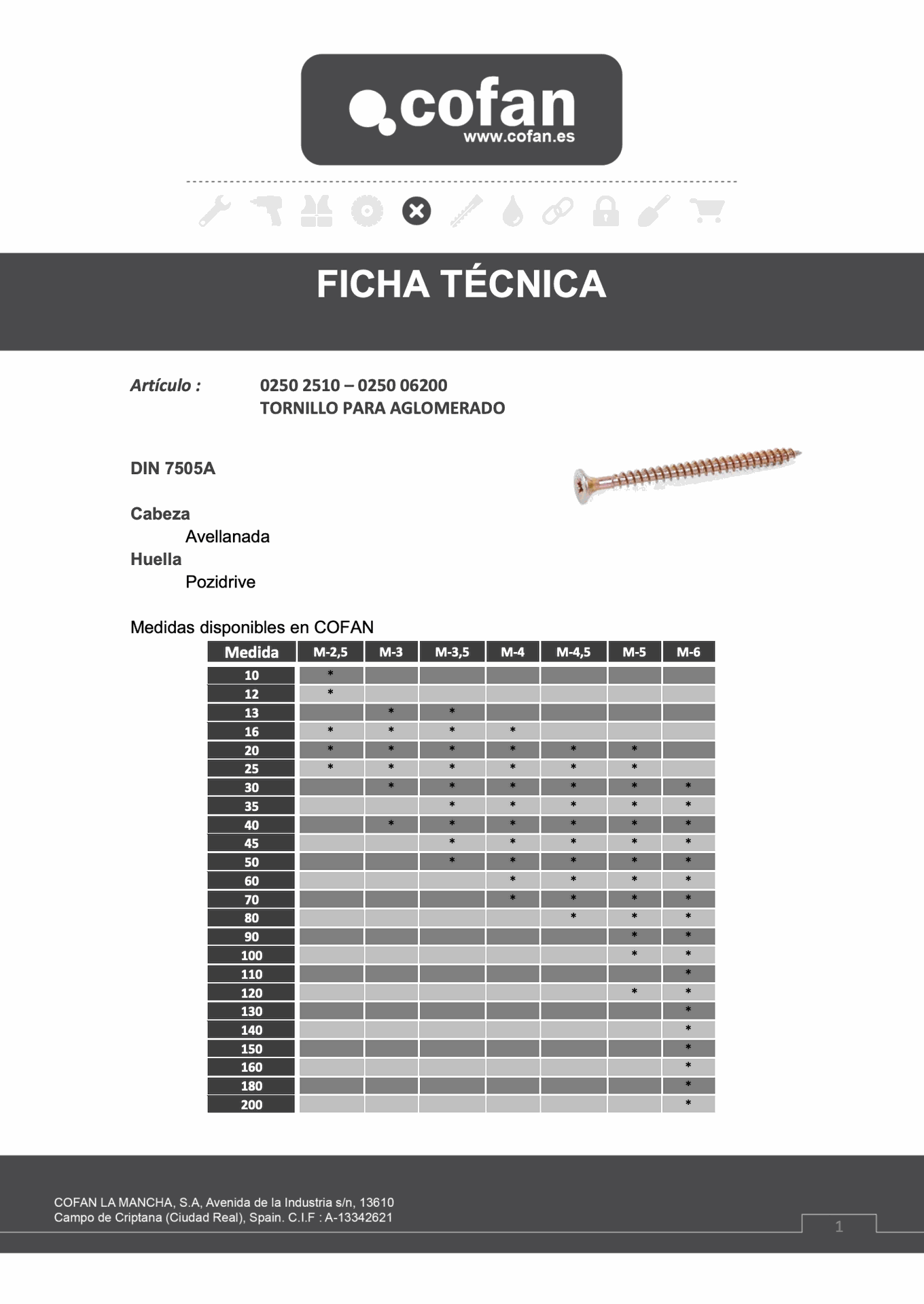 Ficha Técnica de Aceitera Metálica Profesional