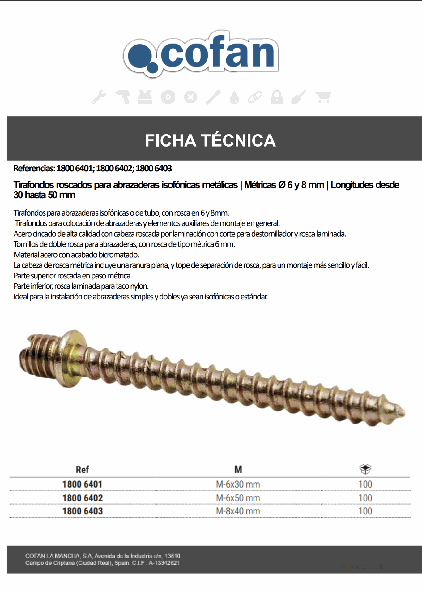 Ficha Técnica de Aceitera Metálica Profesional