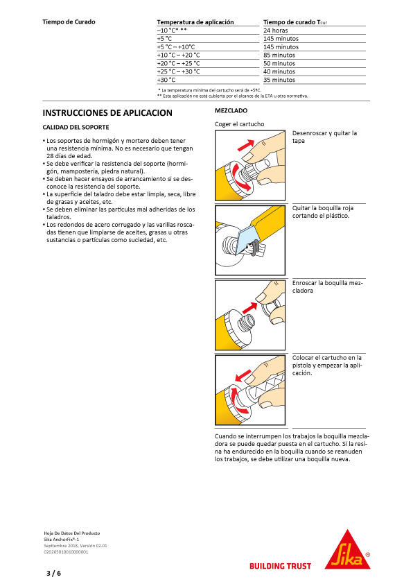 Impermeabilizante líquido para mortero y hormigón Sika 1 Ficha Técnica 2