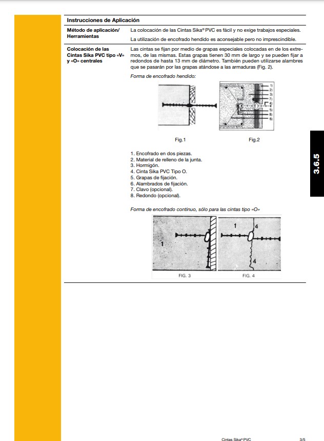 Rollo Cinta Sika PVC 0-22/2  (15mt) Ficha Técnica 3