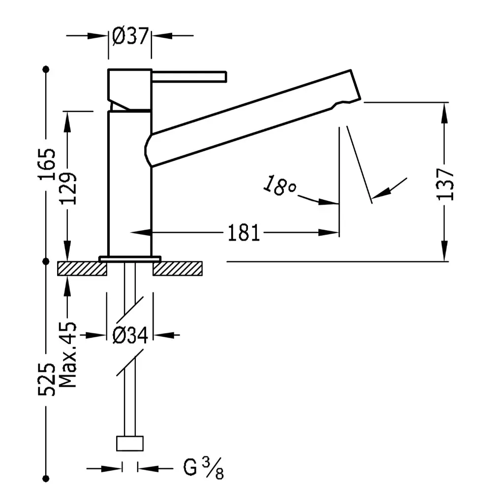 Monomando de Lavabo Max-Tres Cromado Ref. 06220301.webp