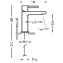 Monomando de lavabo Max-Tres cromado con maneta de Cuerpo Plano Ref. 06210302.webp