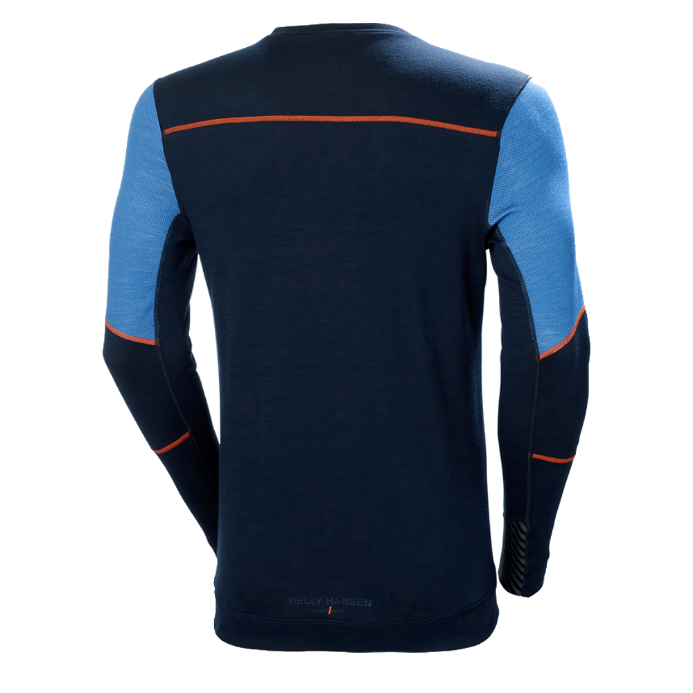 Camiseta HH Lifa Merino Cuello Redondo 595 Azul Ref.75106