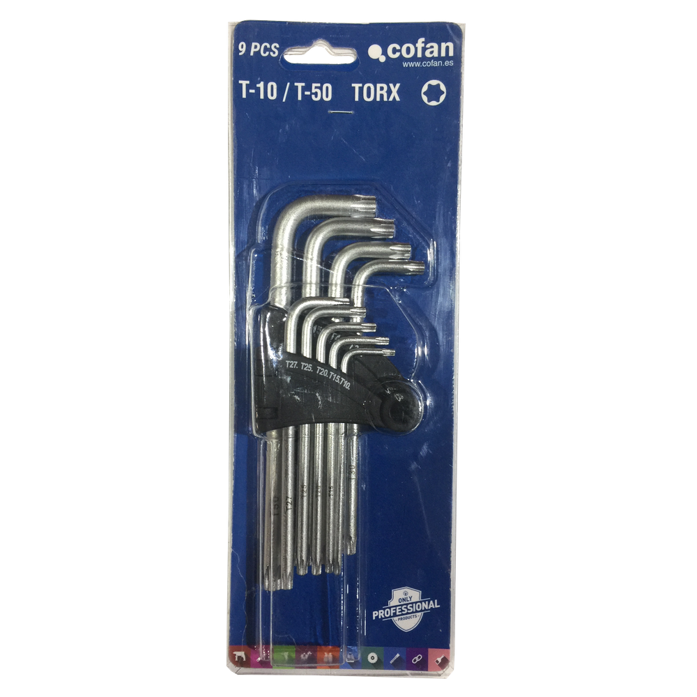 Juego de 9 Llaves Torx Acodadas Ref. 09504000