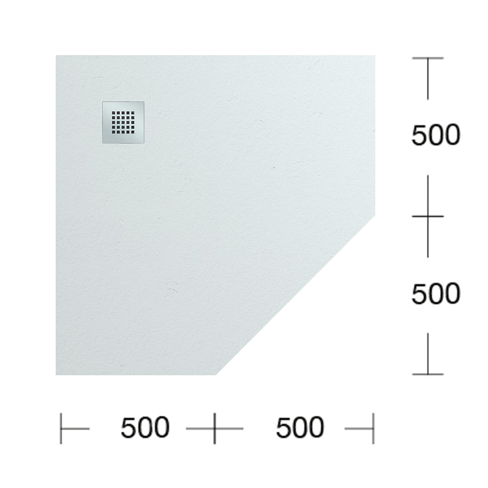 Plato de Ducha Pentagonal Silex 1000x1000 mm