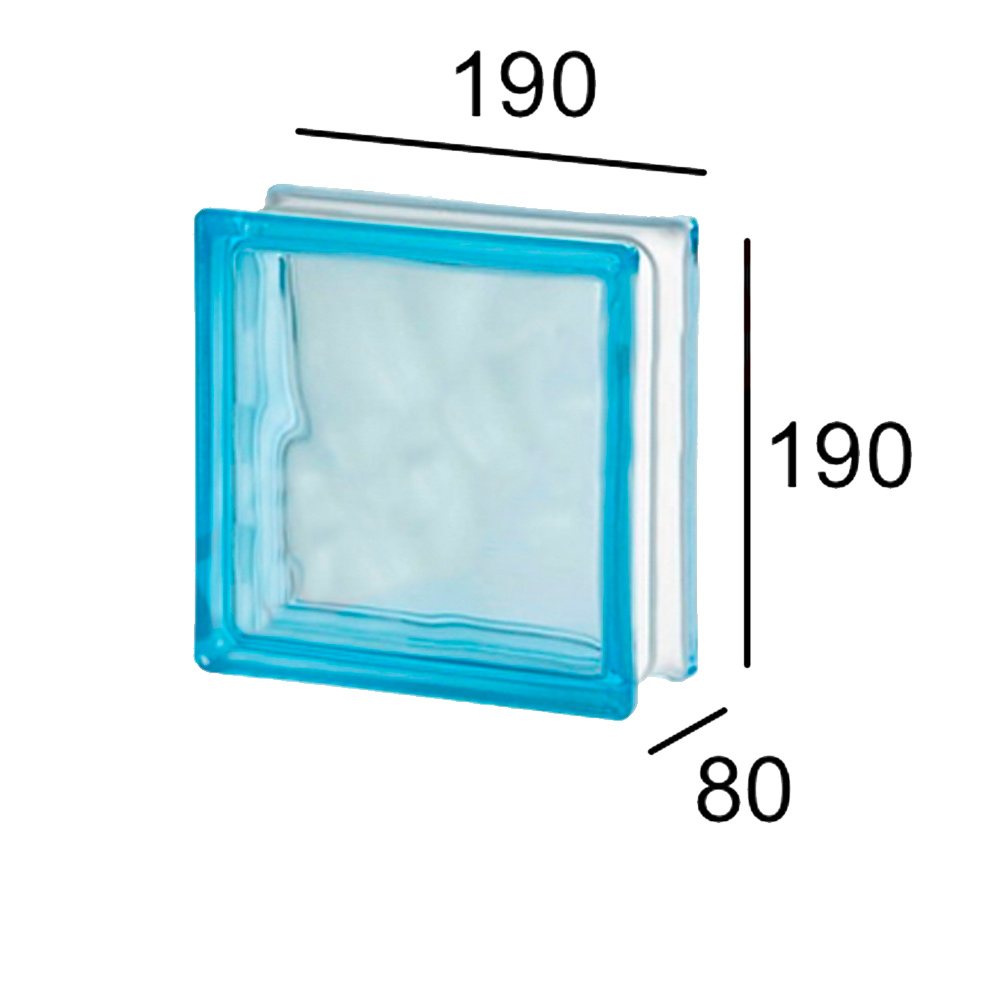 Pavés Ondulado Transparente 190x190x80 mm