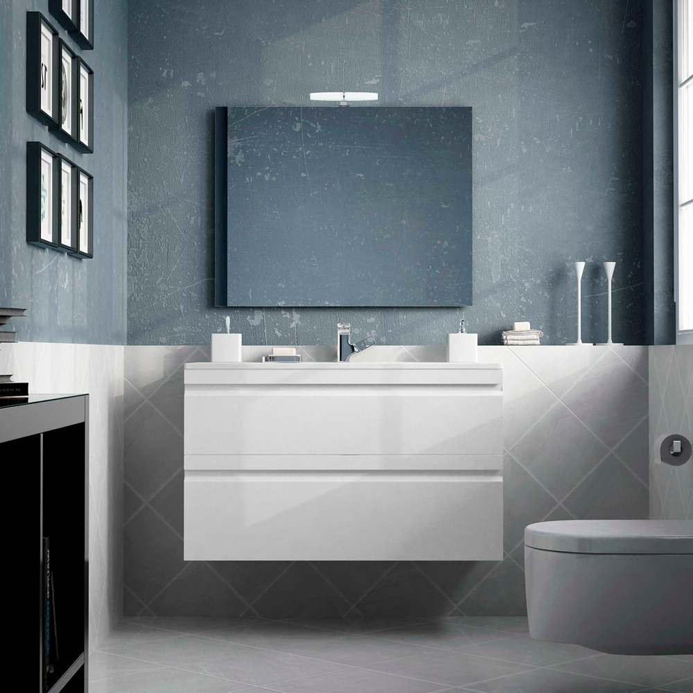 Mueble Natalia Blanco con 2 Cajones Nº 63 con Lavabo 