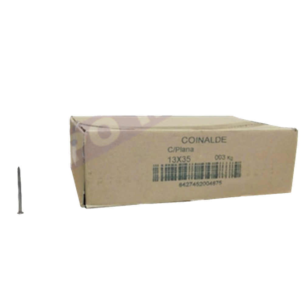 Caja de Puntas de Hierro con Cabeza Plana