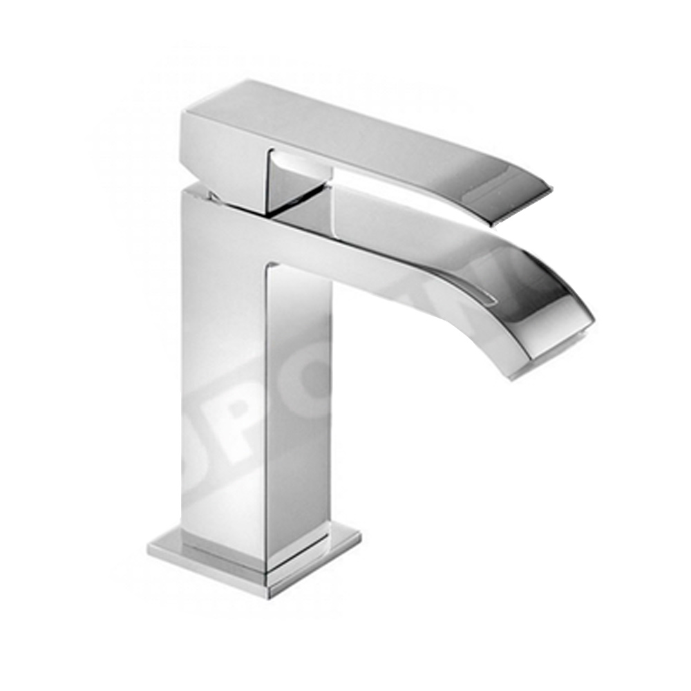 Monomando de Lavabo Cuadro-Tres Cromado con Maneta Ref.00610101