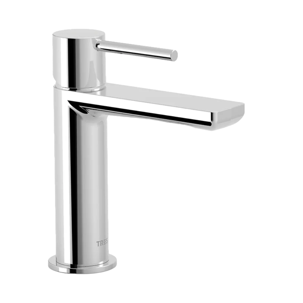 Monomando de lavabo Max-Tres cromado con maneta de Cuerpo Plano Ref. 06210302
