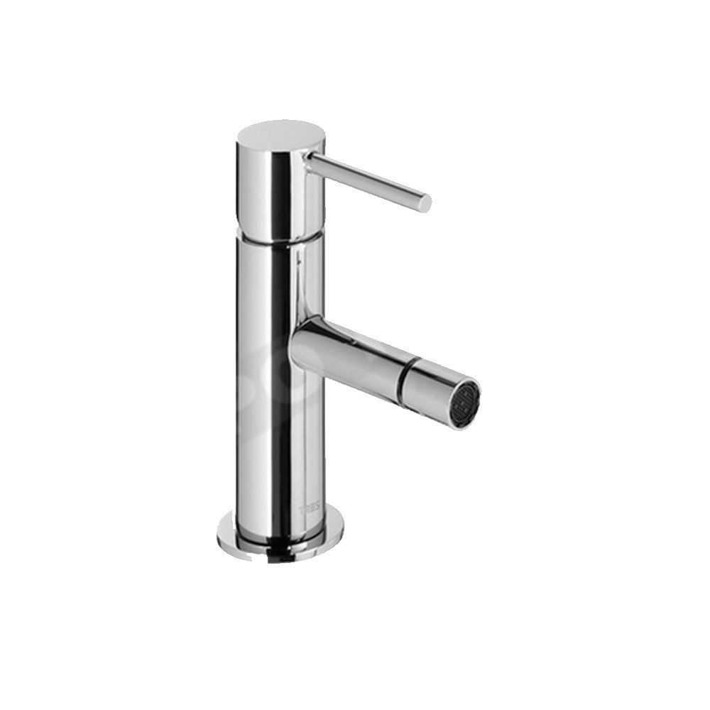 Monomando de Bidé Max-Tres Cromado con Maneta de Cuerpo Redondo Ref.0612001