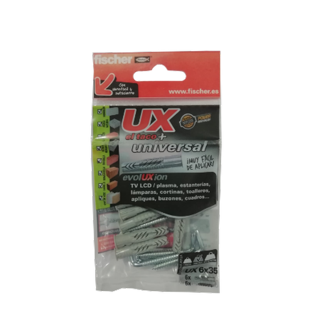 Bolsa Taco UX R 6x35 WH + Alcayata / 6BP New Gen  ( 6uds) ref.513458