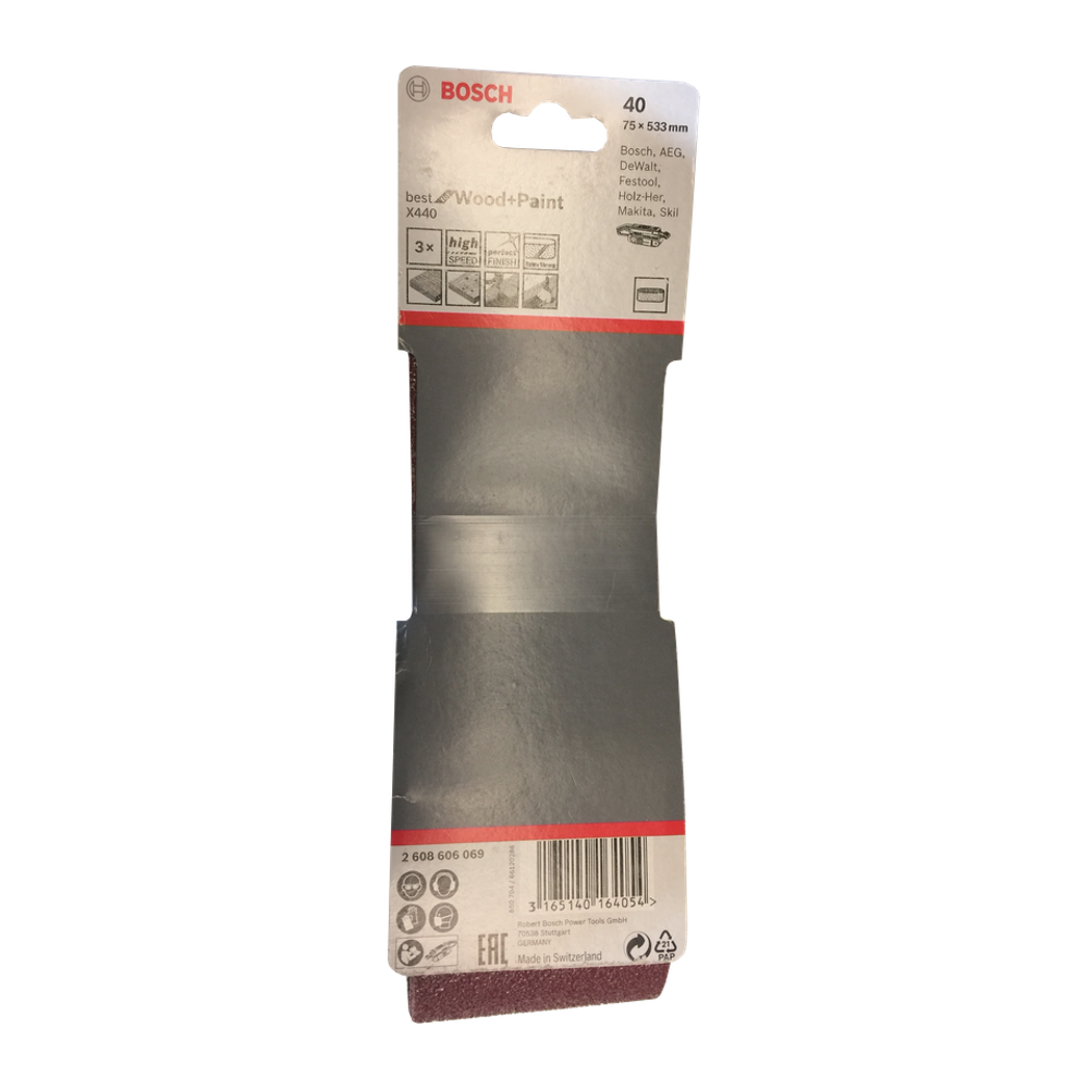 Banda de Lija Best Wood 75x533 mm (3 ud)