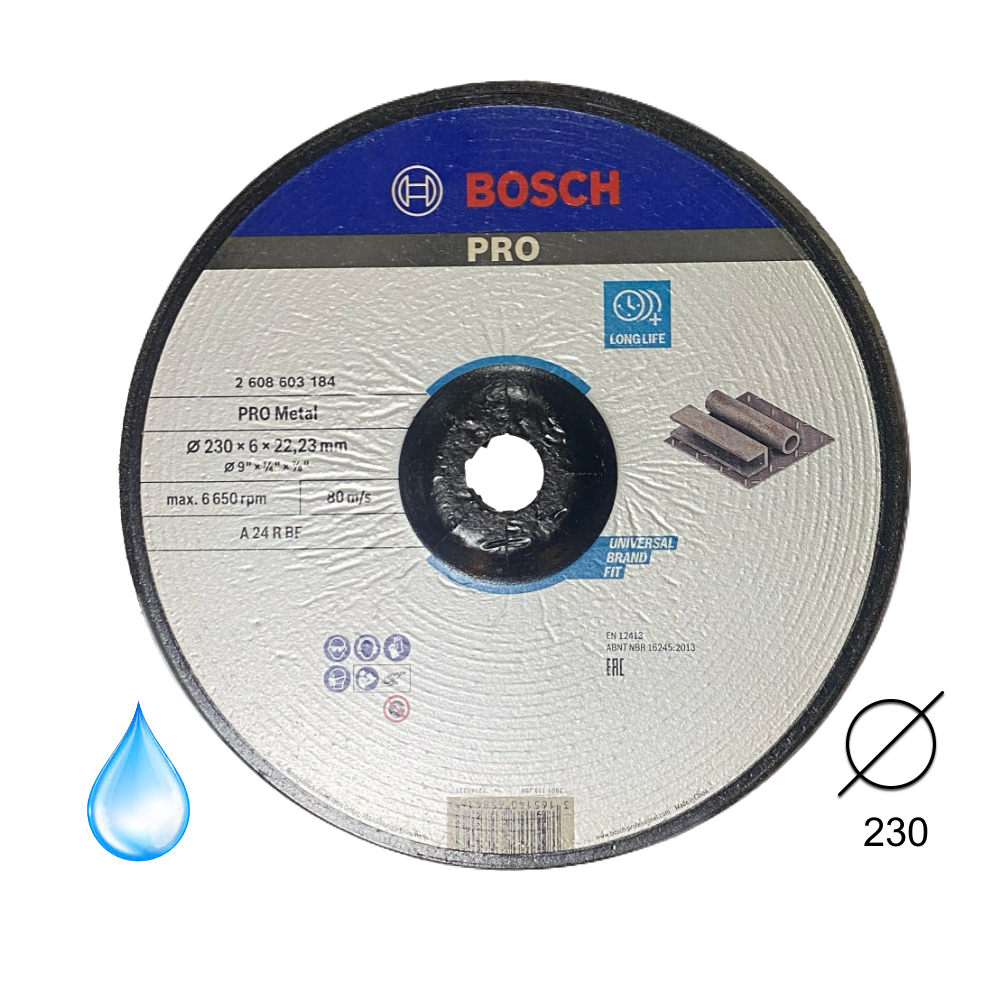 Disco de Corte Cóncavo Expert Para Metal 230x3 mm