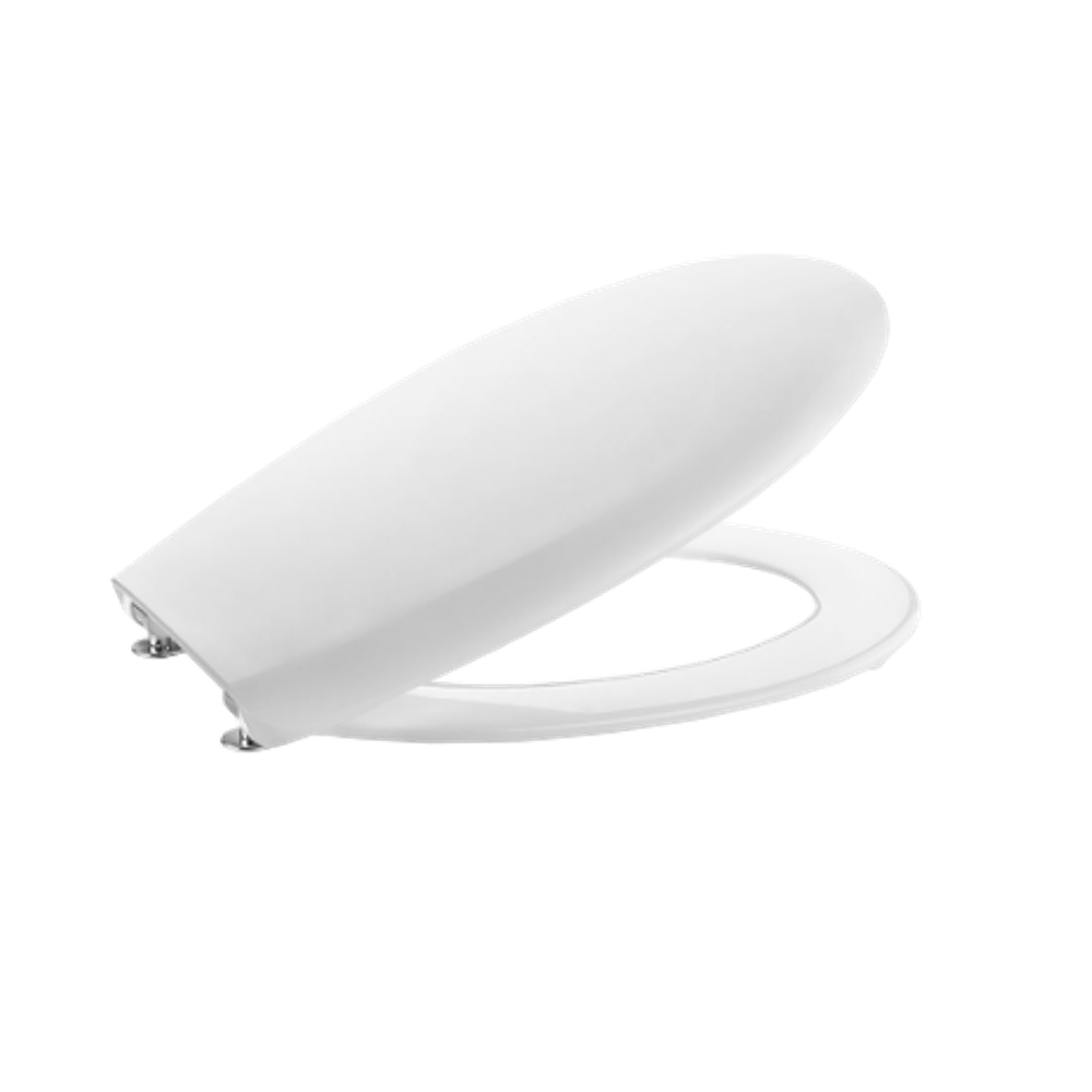 Asiento y Tapa Victoria Lacados Blanco con Bisagra Acero Inox Blanco
