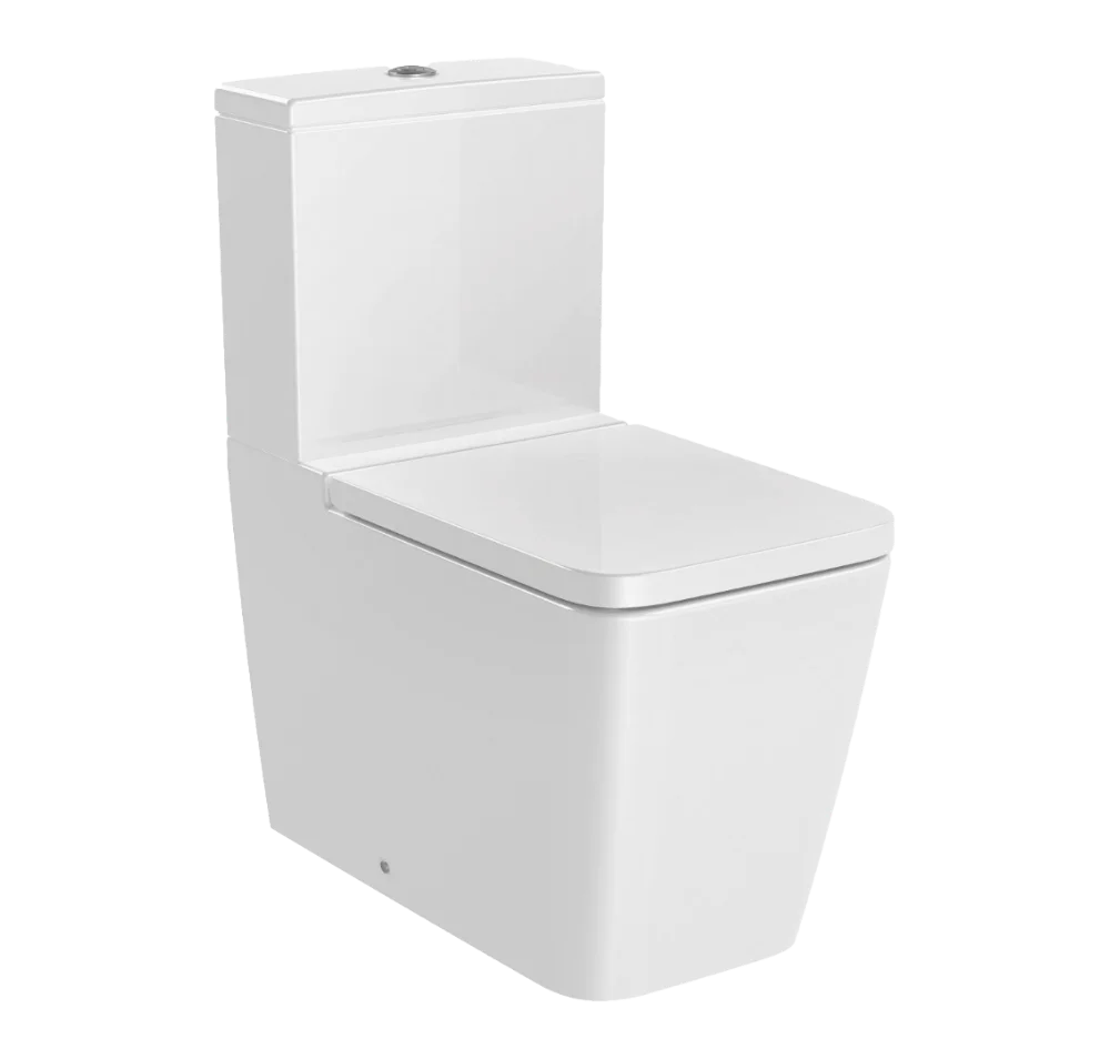 Inodoro Completo Inspira Square Blanco + Tapa Caida Amortiguada (Adosado a Pared)