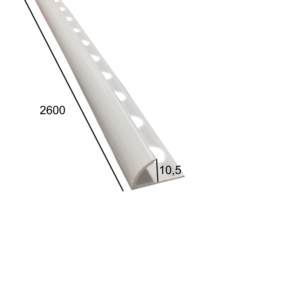 Junquillo PVC Abierto Liso 15 mm