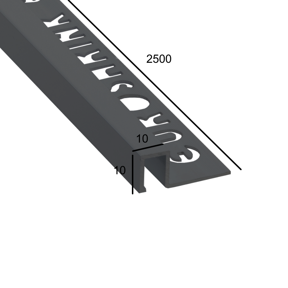 Junquillo Aluminio 212A 10*10 mm, 2,5mt. Ref: 212A