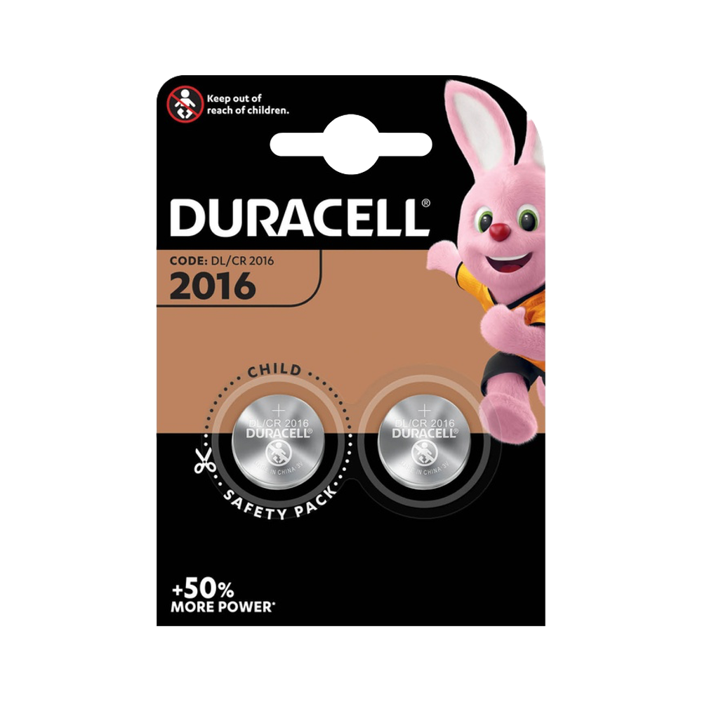 Pila Botón CR2016 Duracell ( 2 ud) Ref: 009000159