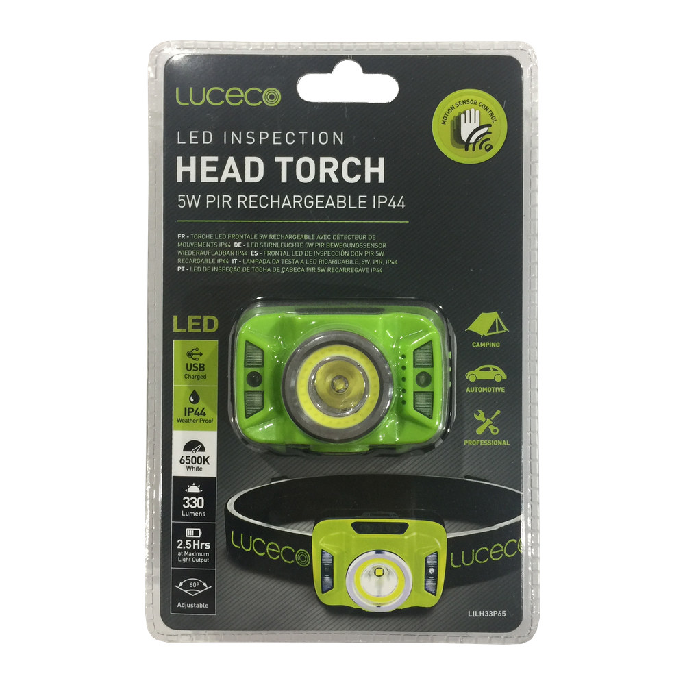 Linterna Frontal Led USB 5W Ref: LILH33P65-01