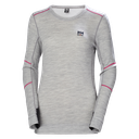 Camiseta Mujer HH Lifa Merino Cuello Redondo 930 Gris Ref.75209