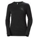 Camiseta Mujer HH Lifa Merino Cuello Redondo 990 Negro Ref.75209