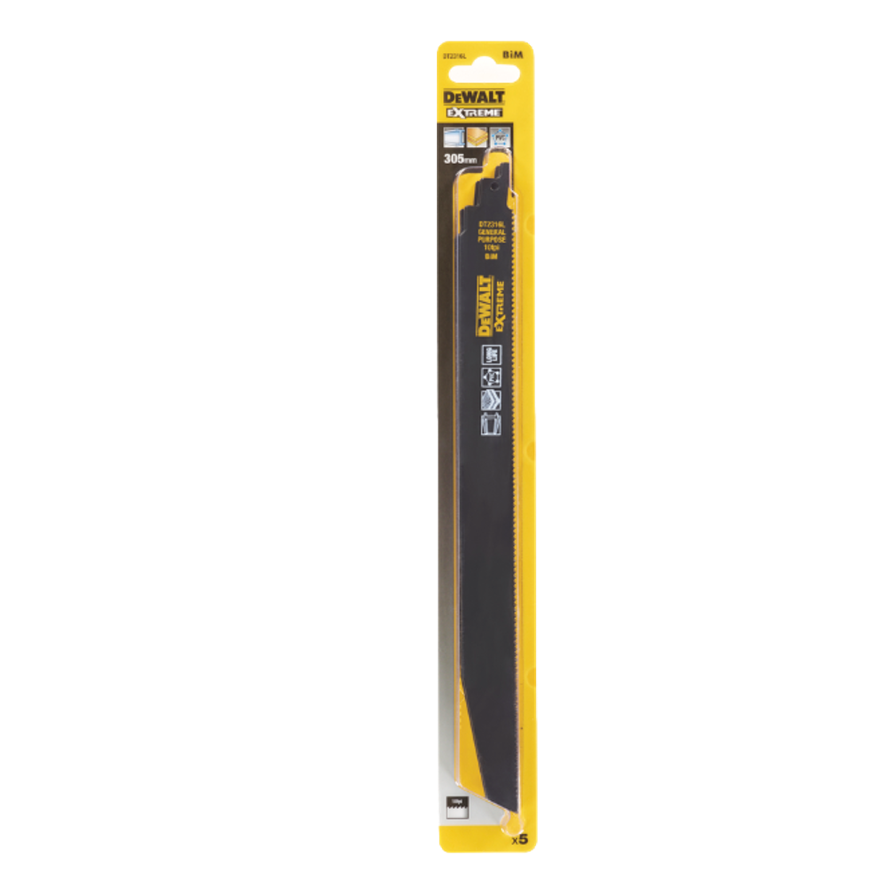 Hoja de Sierra Sable BIM para Madera, Plástico y Metal 305 mm (5 ud)