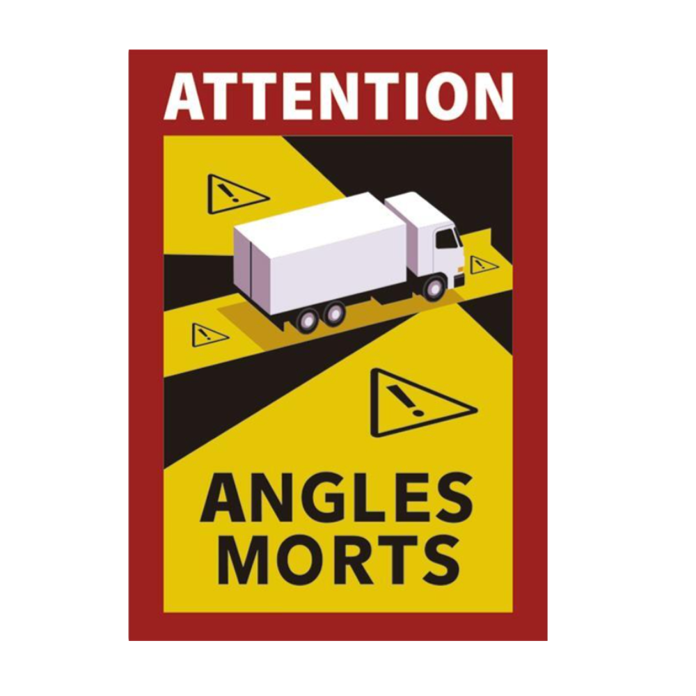 Etiqueta Adhesiva "Attetion Angles Morts" para Camiones Ref. 21201025