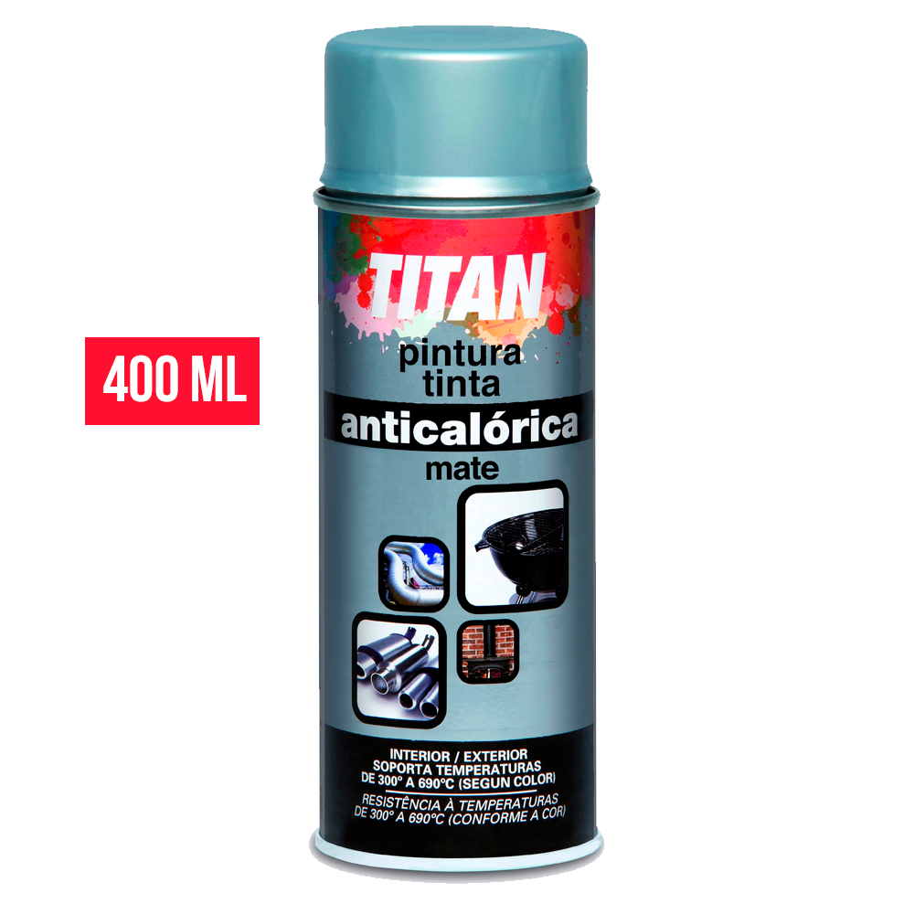 Titan Spray Pintura Anticalórica R.300 Aluminio S09 400 ml