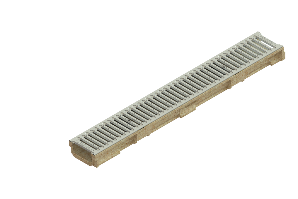Canal SuiSelf 100 con Rejilla Galvanizada de Clip 1000 mm Ref. CHP1310RT