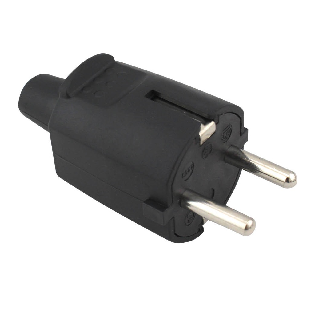Base Clavija Macho Negra 16 A Ref. 000200059