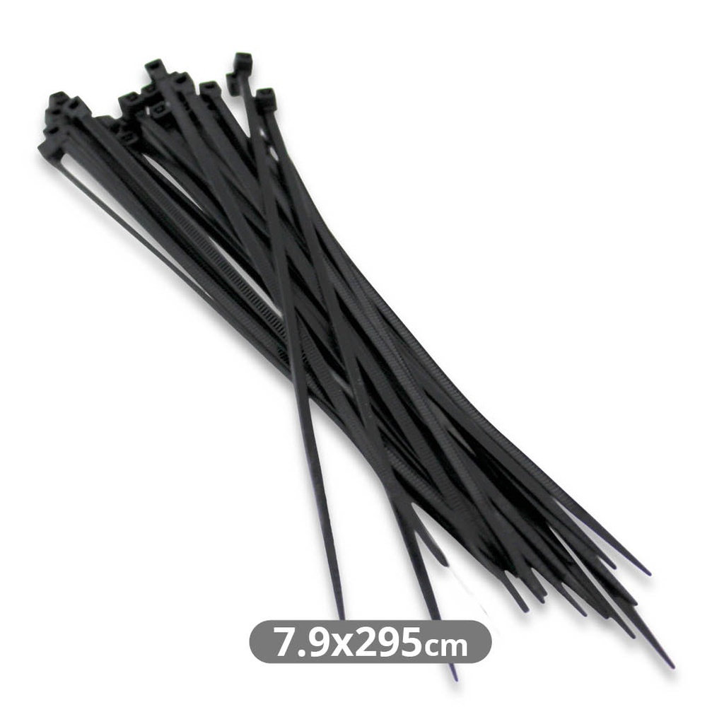 Bolsa de Bridas Negras 7,6 x 300 mm (100 ud)