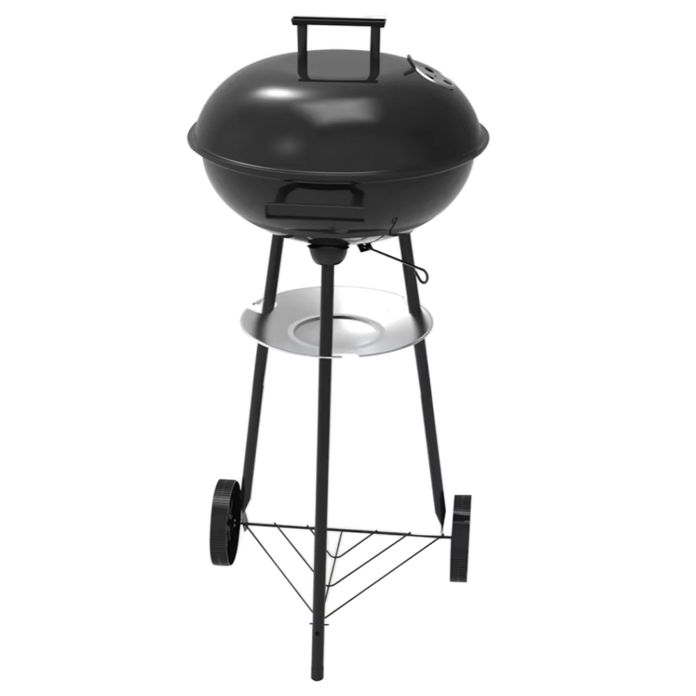 Barbacoa Portátil Chasico de Acero para Carbon con Tapa 435 mm Ref. 401000005