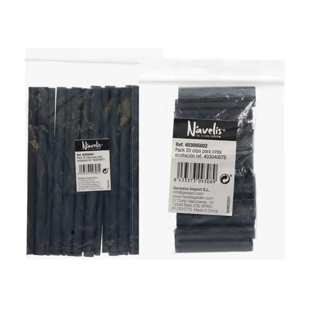 Pack 20 Clips para Cinta de Ocultación Gris Antracita 