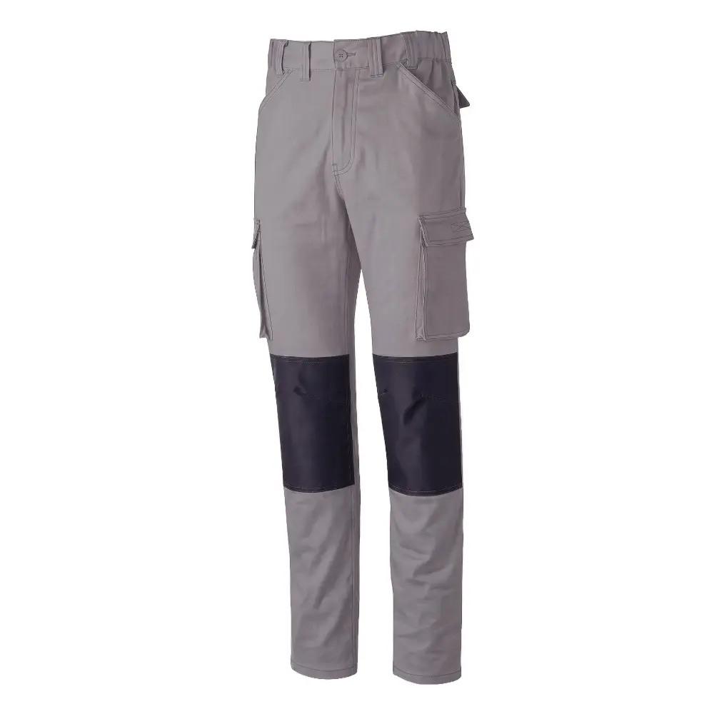 Pantalón Elástico Stretch Pro Gris con Refuerzo en Rodilla Talla M Ref. 588PSTNG