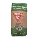 Saco Mortero Valsec M 7,5 Hidrófugo Gris 25 Kg (saco verde)
