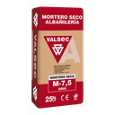 Saco Mortero Valsec M-7,5 Gris 25 Kg