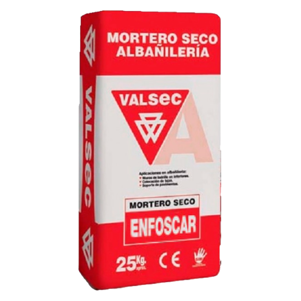 Saco Mortero Valsec Raseo (Enfoscar) HDR Gris  25kg