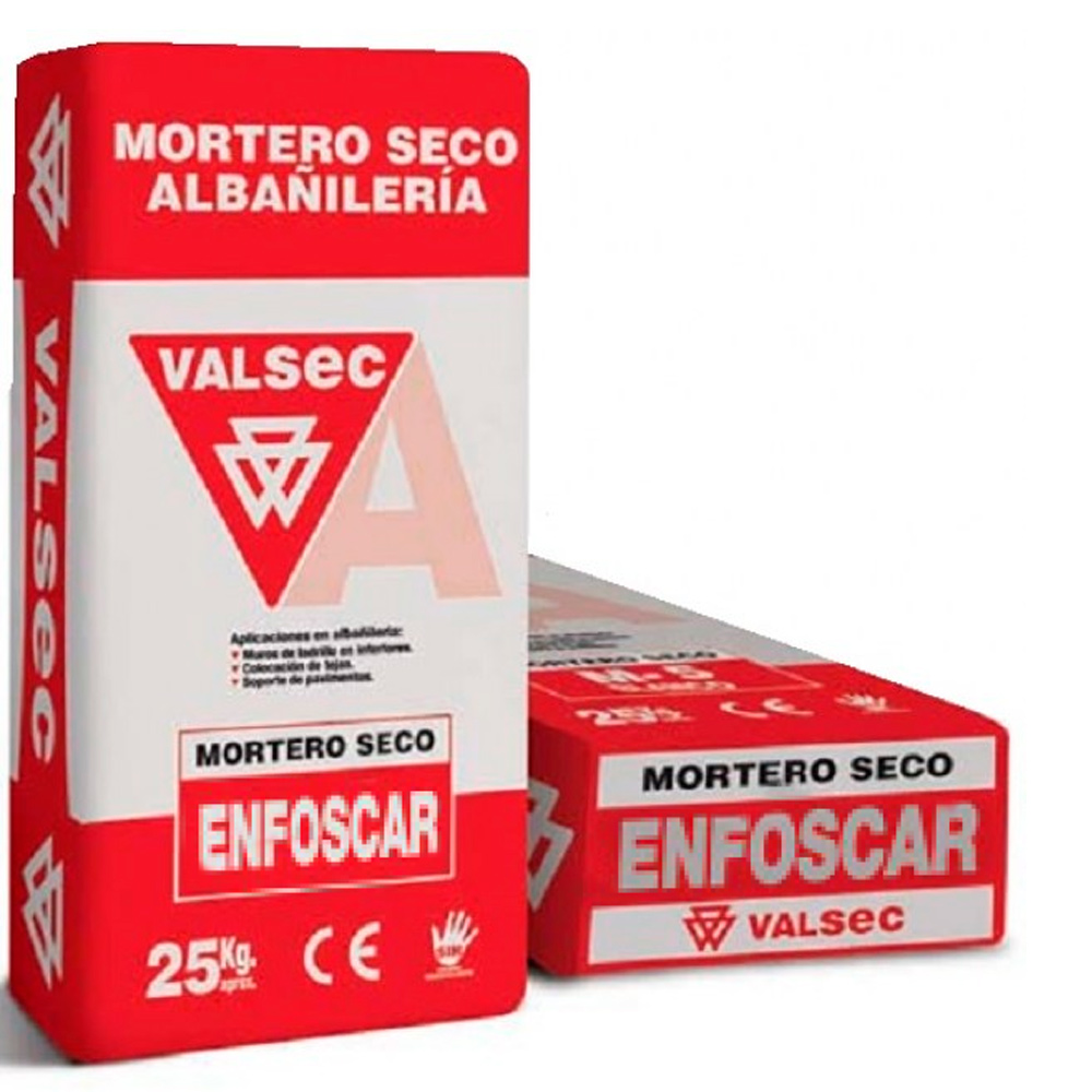 Saco Mortero Valsec Raseo (Enfoscar) HDR Gris  25kg