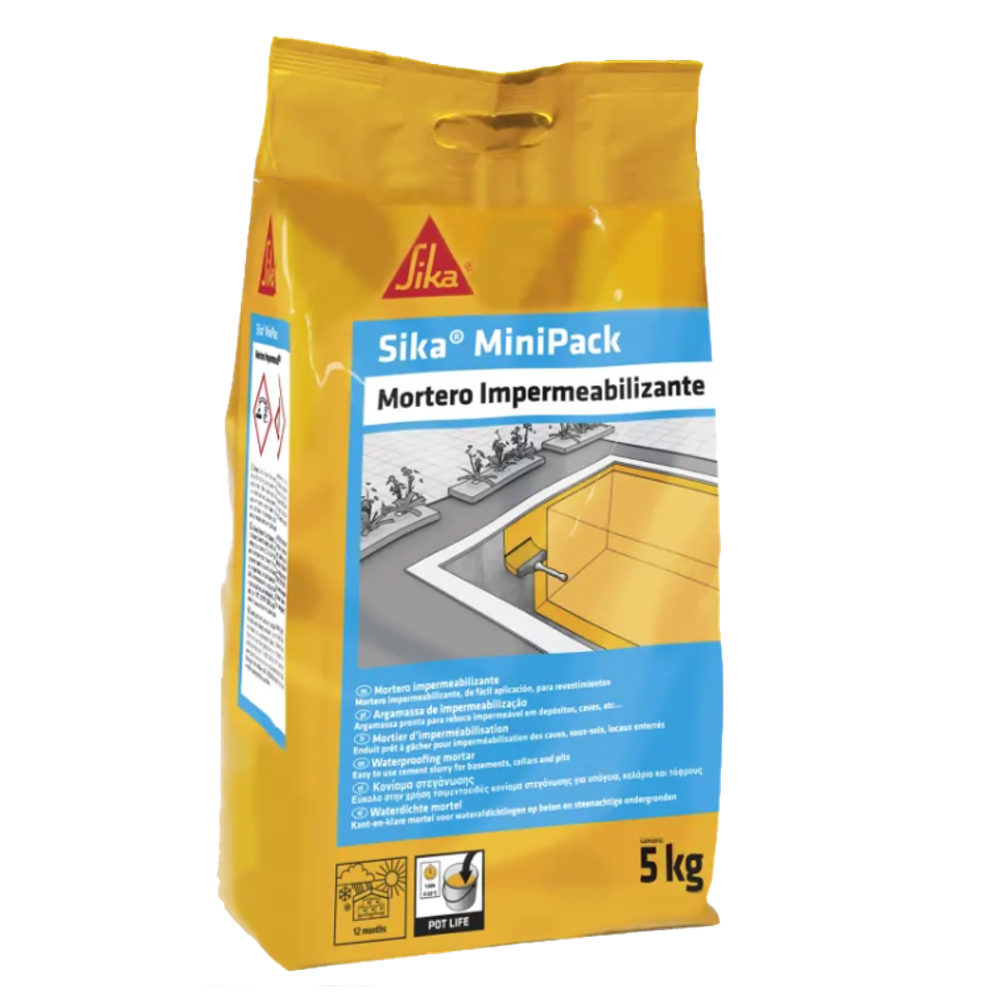 Sika Minipack Mortero Impermeabilizante Gris 5 kg