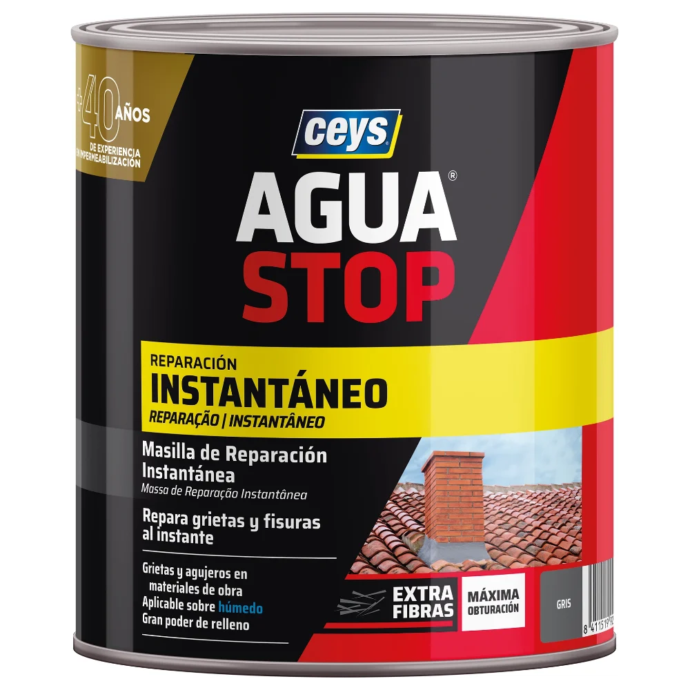 AguaStop Impermeabilizante Masilla Gris 1 Kg Ref. 902801