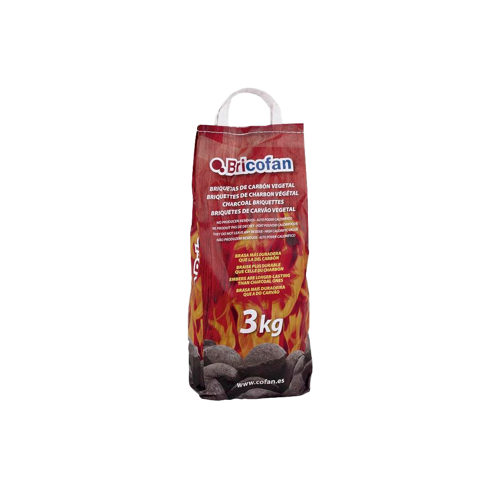 Bolsa Briquetas Carbón Vegetal 3 Kg Ref. 43050110