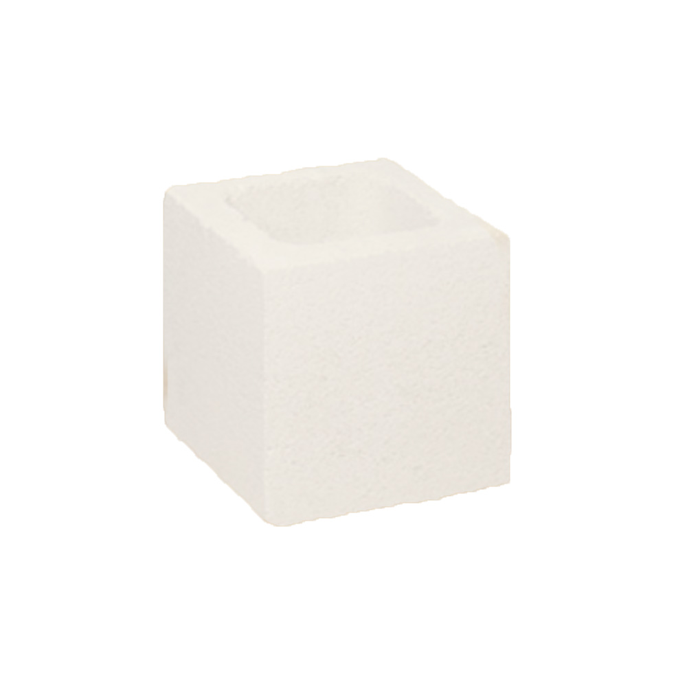 Medio Bloque Liso Blanco 19x19x19 cm